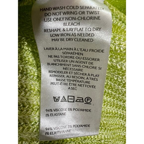 FREE PEOPLE TOP WOMENS XLARGE SAN LUCAS STRETCH KNIT CROP PULLOVER SWEATER GREEN - Picture 10 of 12